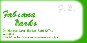 fabiana marks business card